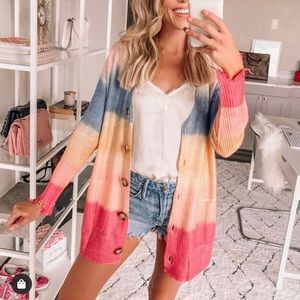 Pink lily cardigan
